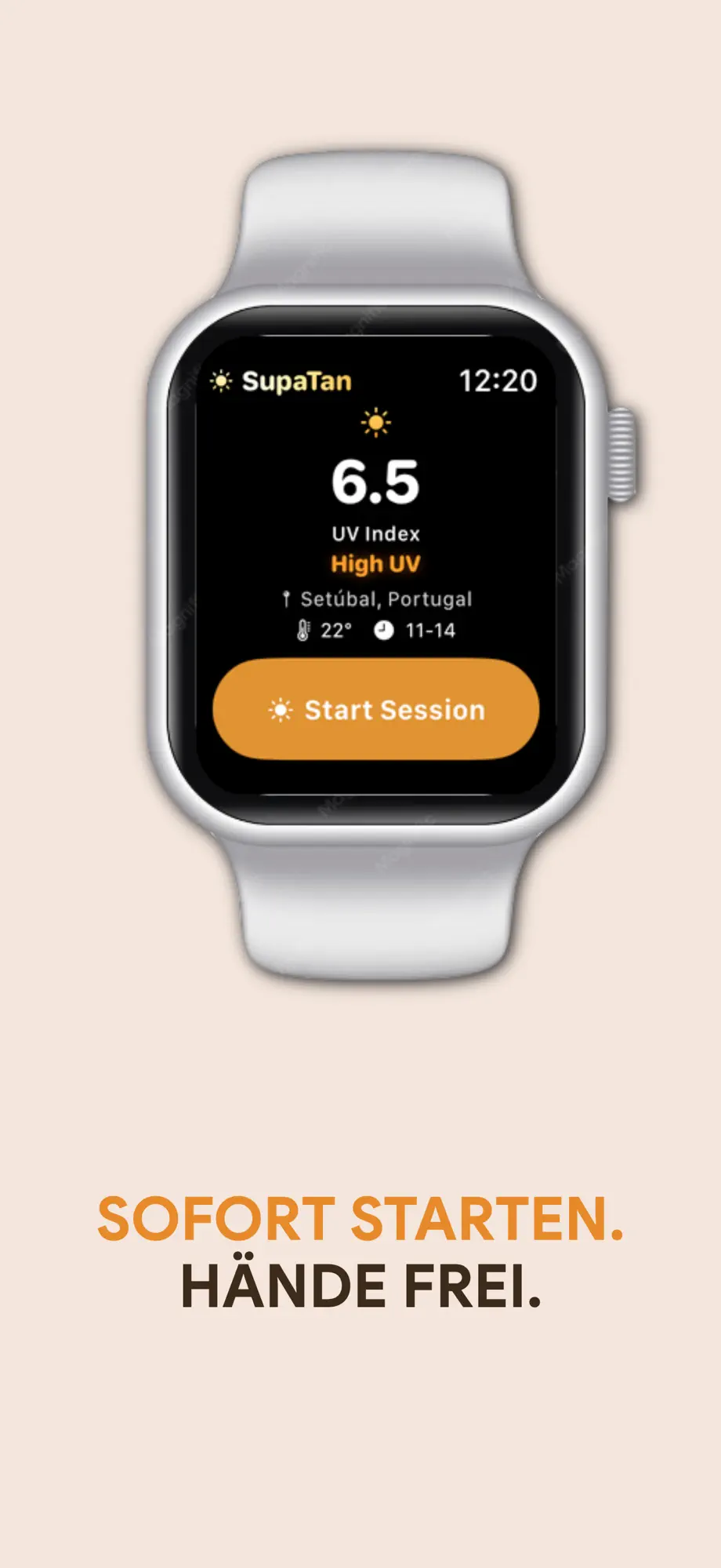 SuperBräune auf der Apple Watch mit UV-Index live
