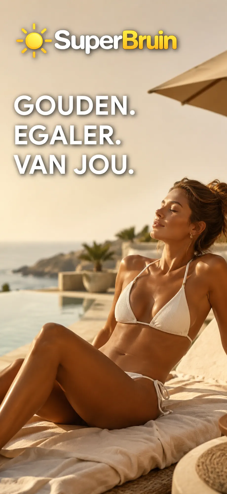SuperBruin bruiningsapp — Gouden. Egaler. Van jou.